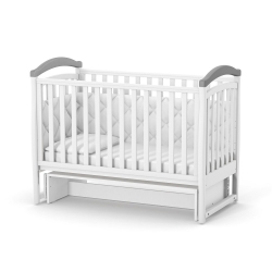Patut copii/bebe Constanta alb-gri 120 x 60